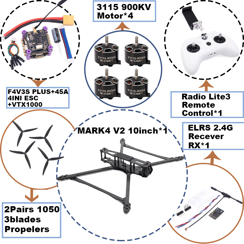 MARK4 V2 10 inç F4V3S/F4V3S PL - Radiomaster Ranger 2.4Ghz Elrs Module incelemesi ve fiyatı