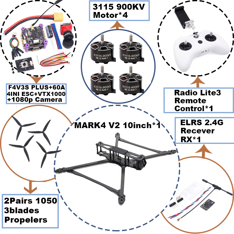 MARK4 V2 10 inç F4V3S/F4V3S PL - Radiomaster Ranger 2.4Ghz Elrs Module incelemesi ve fiyatı